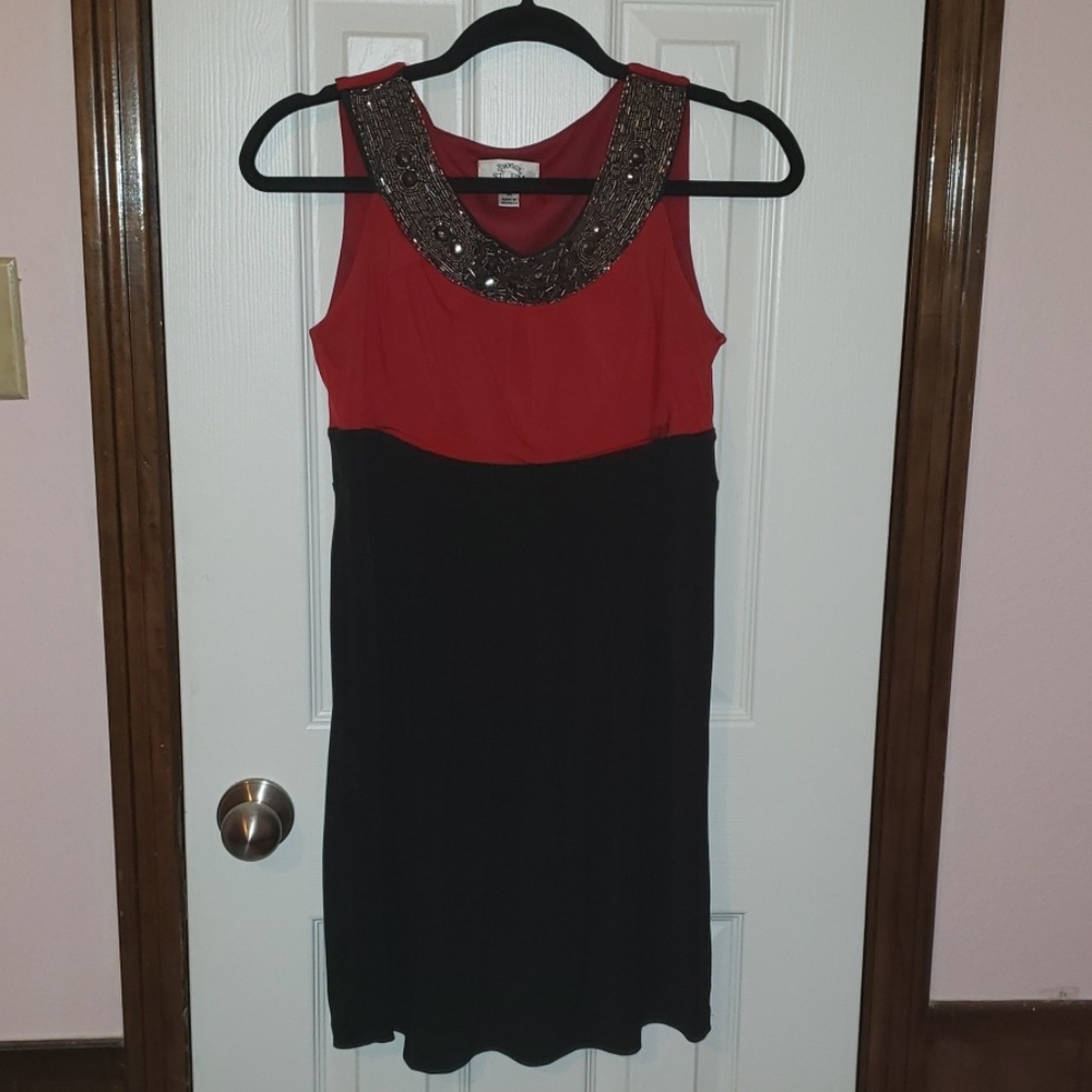 Red and Black Dress